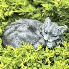 купити Садова фігура Кіт сплячий сірий 1