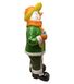 купить Новогодняя садовая фигура Снеговик-Лыжник с табличкой "Да будет снег!" в зеленой кофте NSF-7.074 3